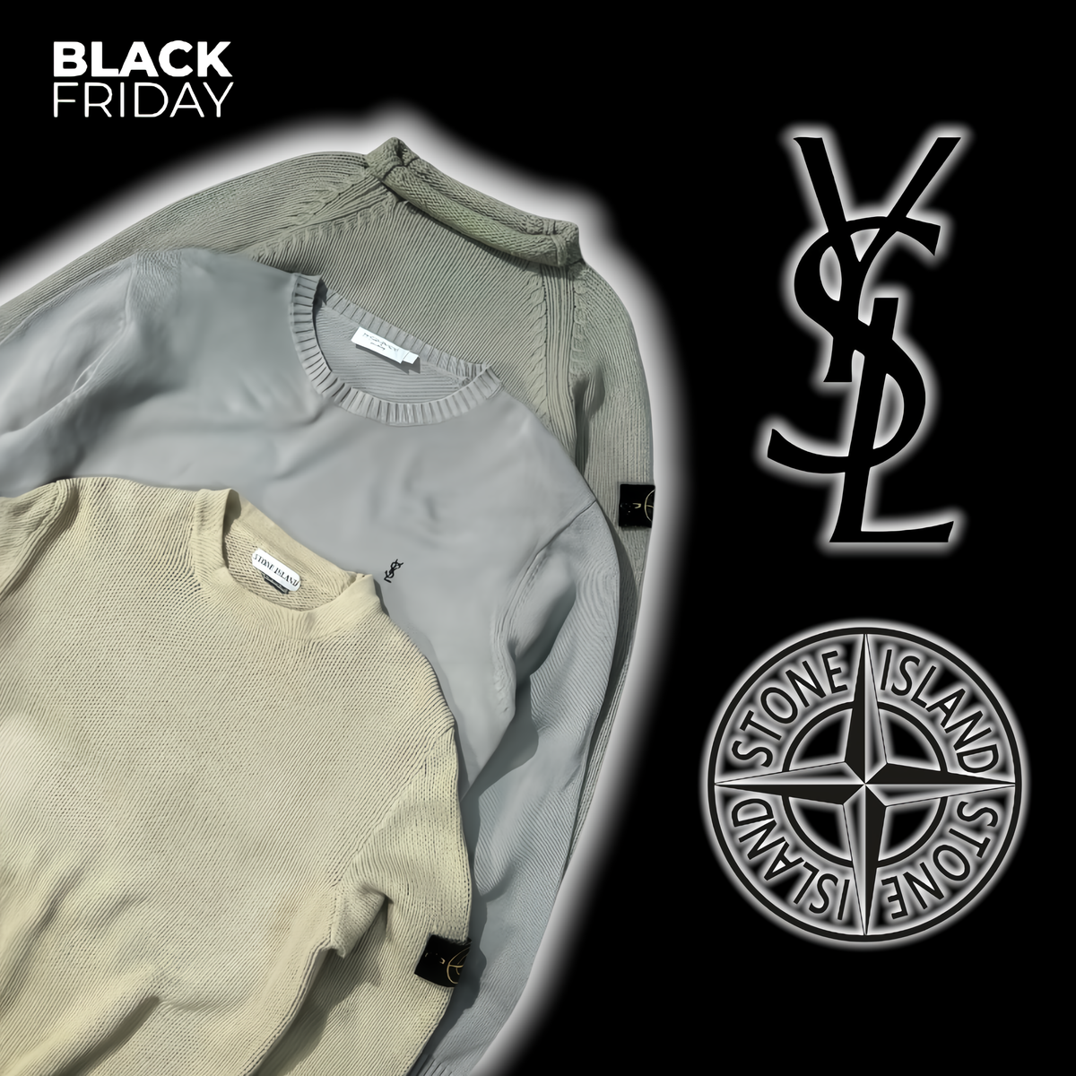 YSL & Stone Island Knitwear Box ( 25+ Items)